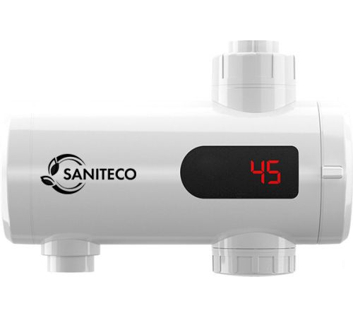 Проточный электрический водонагреватель на кран Saniteco WM-004 белый