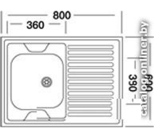 Кухонная мойка Mixline 310357 левая, матовая, 0.4 мм