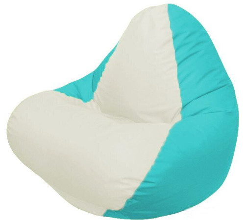 Кресло-мешок Flagman Relax Г4.1-001 бирюзовый/белый