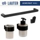 Набор аксессуаров для ванной Lauter 21TS3019 + 21TS3021 + 21TS3011 + 21TS3006 Matt Black, 4 предмета