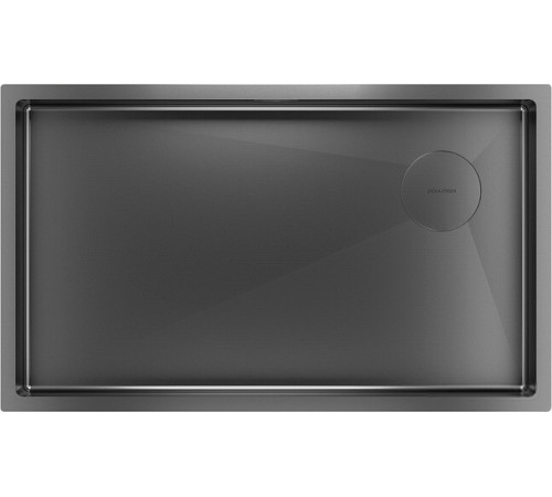 Кухонная мойка Paulmark NEXT-SKEW 74 Uni PM887444-GM черный/вороненая сталь