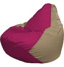 Кресло-мешок Flagman Груша Медиум Г1.1-377 фуксия/темно-бежевый
