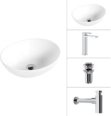 Умывальник Lauter 21652 + Cascade 21СК0655C + сифон 21635CH + дон.клапан 21190CH хром