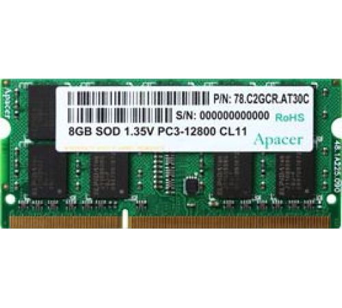 Оперативная память Apacer 4GB DDR3 SO-DIMM PC3-12800 AS04GFA60CATBGC