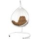 Подвесное кресло M-Group Капля Люкс 11030101 белый ротанг/бежевая подушка
