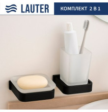Набор аксессуаров для ванной Lauter 21SH7062 + 21SH7052 Matt Black, 2 предмета