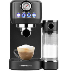 Рожковая кофеварка Redmond Редмонд CM702 черный/хром