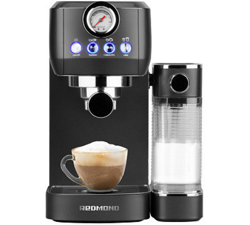 Рожковая кофеварка Redmond Редмонд CM702 черный/хром