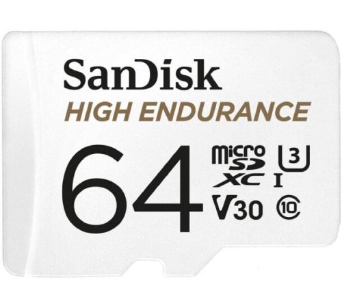 Карта памяти SanDisk High Endurance microSDXC SDSQQNR-064G-GN6IA 64GB с адаптером
