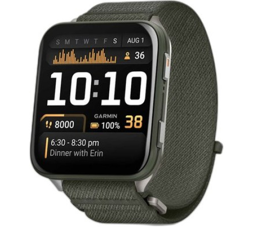 Умные часы Garmin Venu X1 титановый/зеленый