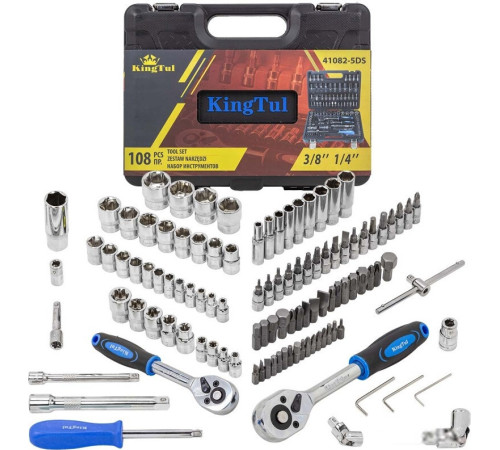 Универсальный набор инструментов KingTul KT-41082-5DS-м 108 предметов