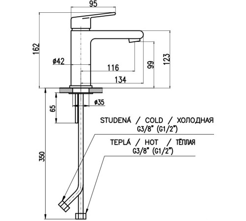 Смеситель Slezak RAV Колорадо CO128.5CMATC черный/хром
