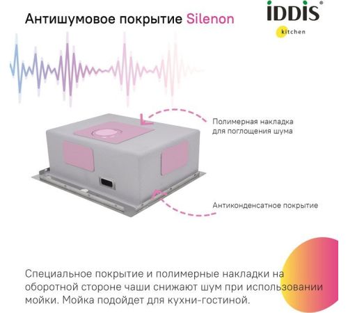 Кухонная мойка IDDIS Haze HAZ59GMi77