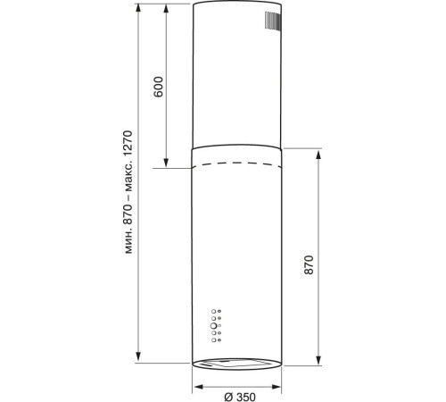 Кухонная вытяжка Krona Tina Isola 350 3P КА-00005639 белый