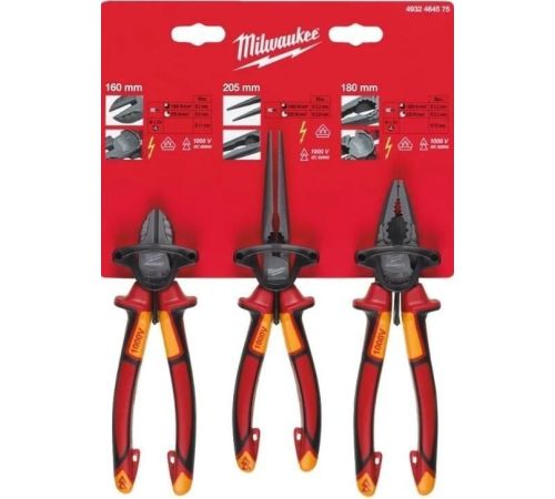 Набор пассатижей Milwaukee 4932464575 3 предмета