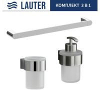Набор аксессуаров для ванной Lauter 21TS3018 + 21TS3020 + 21TS3005 Chrome, 3 предмета