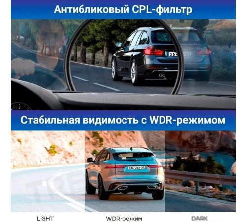 Видеорегистратор-радар детектор-GPS информатор 3в1 TrendVision Hybrid Signature Real 4K 2CH