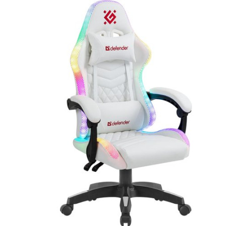Игровое геймерское кресло Defender Core белый