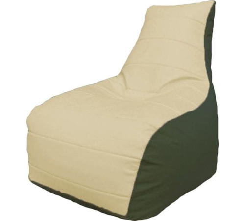 Кресло-мешок Flagman Бумеранг Б1.3-02 светло-бежевый/зеленый