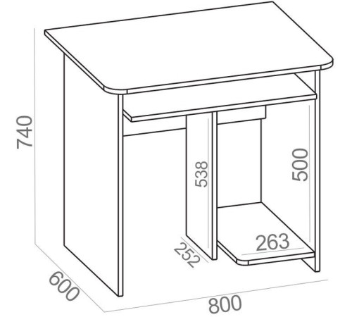 Стол Сокол КСТ-21.1 дуб сонома