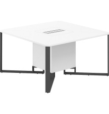 Офисный стол для переговоров Norden 140x140x75 SP.0101.WH.WH.AN белый/белый/антрацит/серый