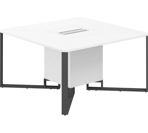 Офисный стол для переговоров Norden 140x140x75 SP.0101.WH.WH.AN белый/белый/антрацит/серый