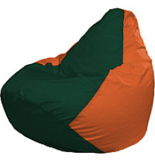 Кресло-мешок Flagman Груша Медиум XL Г1.1-64 темно-зеленый/оранжевый