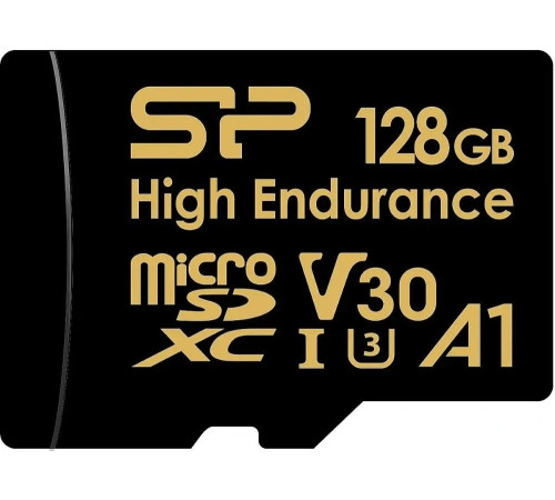 Карта памяти Silicon-Power Golden Series High Endurance microSDXC SP128GBSTXDV3V1HSP 128GB с адаптером