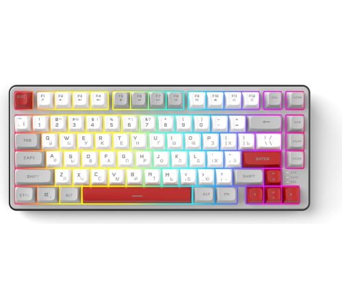 Клавиатура Ritmix RKB-681BL серый/белый