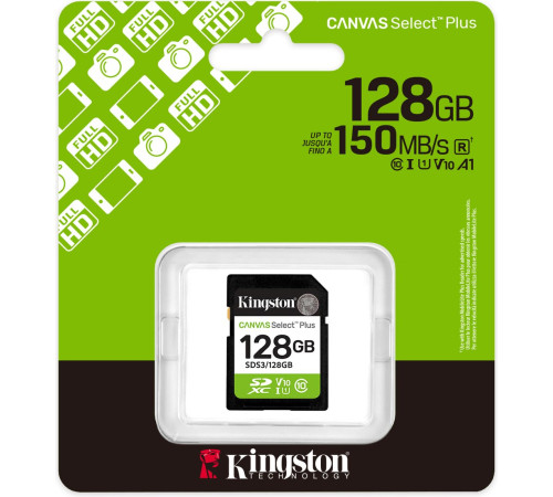 Карта памяти Kingston Canvas Select Plus SDXC 128GB SDS3/128GB