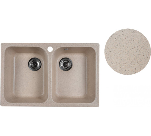 Кухонная мойка Marblan Duas гранит, с сифоном