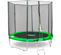 Батут GetActive Jump 8ft - 252 см с лестницей, внешней сеткой зеленый