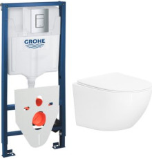 Унитаз подвесной Lauter Sulzdorf + GROHE Rapid SL 38772001 + панель GROHE 37131000 белый с микролифтом