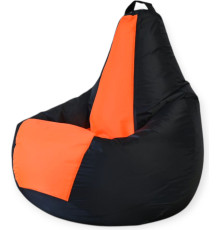 Кресло-мешок Mio Tesoro Груша Kombo XXL GF-130x85-CHO черный/оранжевый