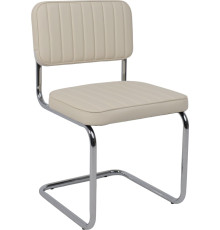 Офисный стул AksHome Славия Люкс Pegaso крем экокожа/хром