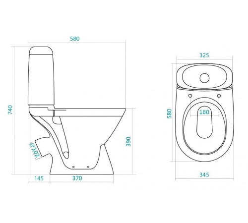 Унитаз Santek Римини [1.WH11.1.758]