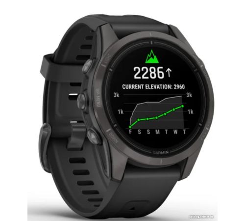 Умные часы Garmin Epix Pro Gen 2 Sapphire 42 мм карбоново-серый титан/черный