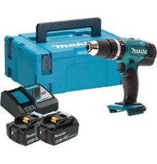 Ударная дрель-шуруповерт Makita DHP453RTJ с 2-мя АКБ, кейс