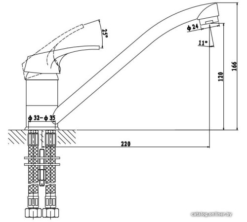 Смеситель Gross Aqua Basic 3210257C-G0110