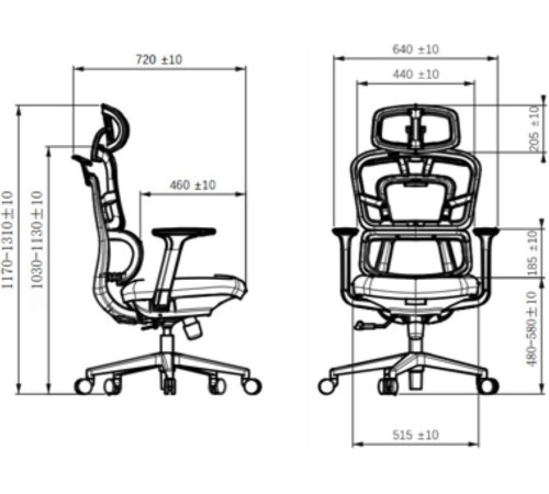 Офисное кресло SitZone U-062A сетка, черный