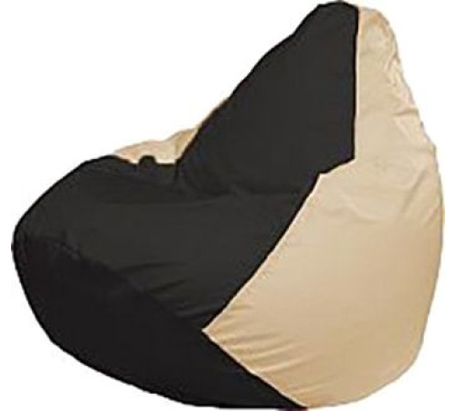Кресло-мешок Flagman Груша Мини Г0.1-402 чёрный/светло-бежевый