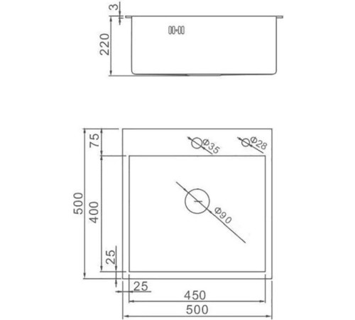 Кухонная мойка Wisent WGS35050