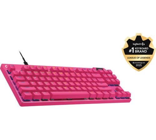 Клавиатура Logitech G Pro X TKL Rapid 920-013255 розовый, нет кириллицы