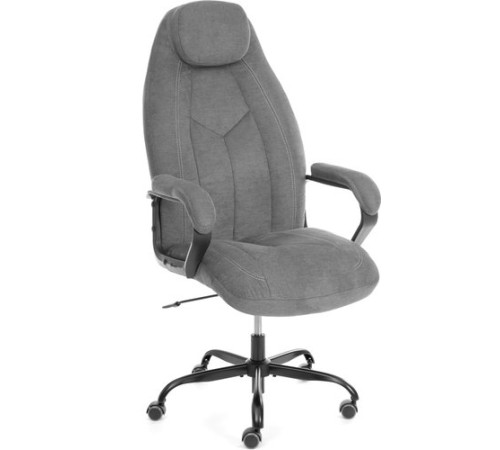 Офисное кресло TetChair Boss metalBL ткань, серый, KUB 05