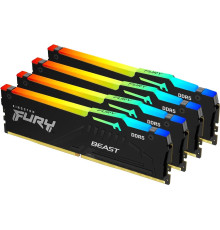 Оперативная память Kingston FURY Beast RGB 4x16ГБ DDR5 5200 МГц KF552C40BBAK4-64