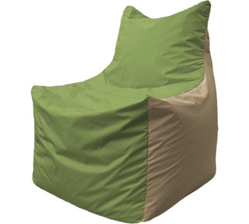 Кресло-мешок Flagman Фокс Ф2.1-190 оливковый/тёмно-бежевый