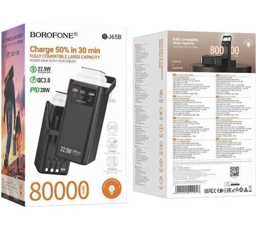 Внешний аккумулятор Borofone BJ65B 80000mAh черный