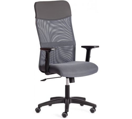 Офисное кресло TetChair Practic Plt ткань/кожзам серый