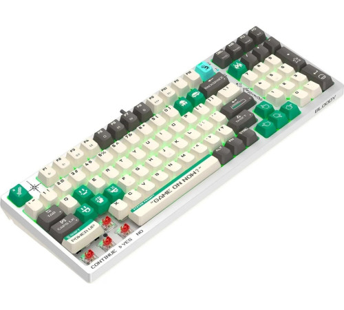 Клавиатура A4Tech Bloody S98 Pixels Green Bloody BLMS Red Plus, нет кириллицы