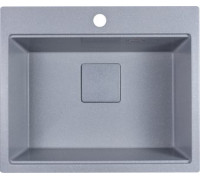 Кухонная мойка Marblan Comfort 60 серебристый, с сифоном и колландером